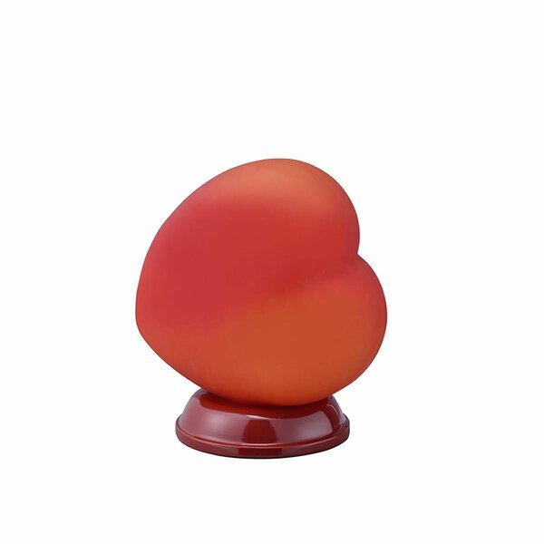 Cling 8.4 in. Heart Shape Table Lamp, Red CL3121784